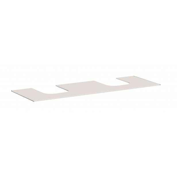 Hansgrohe Xevolos E - Deska pod umyvadlo, 157x55 cm, 2 výřezy, matná béžová 54211780