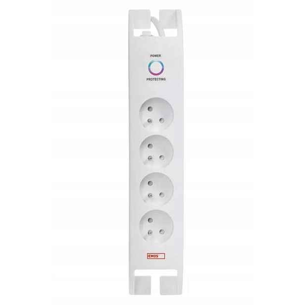 Přepěťová ochrana 900J – 4 zásuvky, 2m, bílá