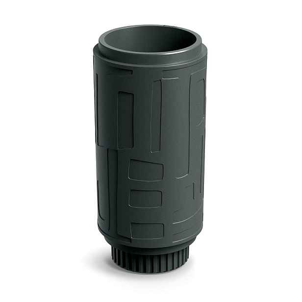 Prosperplast Plastový květináč FOLKAS ROUNDOS HIGH tmavě šedý, varianta 40 cm