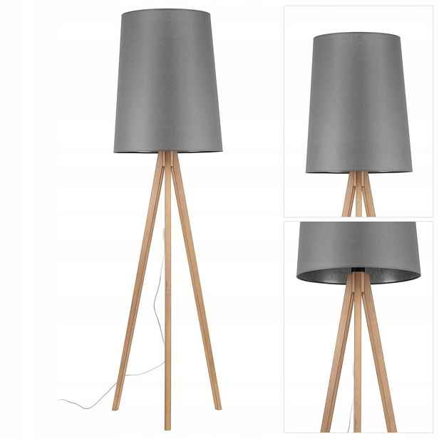 Šedá podlahová lampa Walz pro moderní osvětlení do pracovny Tk Lighting