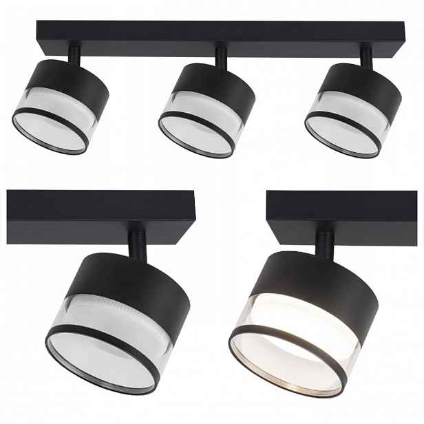Stropní Lišta S Reflektory Spot Kendal Černá 3XGX53 Light Prestige