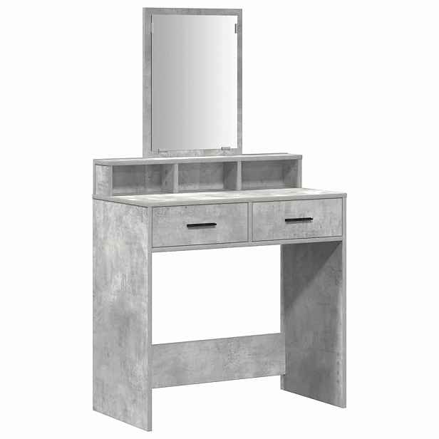 vidaXL Kosmetický stůl Betonově šedá 79 x 41 x 140 cm Kompozitní dřevo