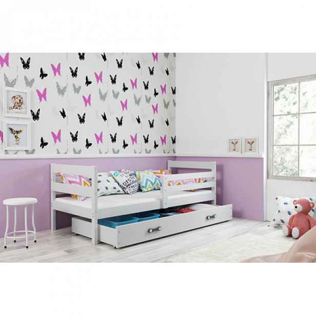 Dětská postel ERYK 200x90 cm Bílá Bílá