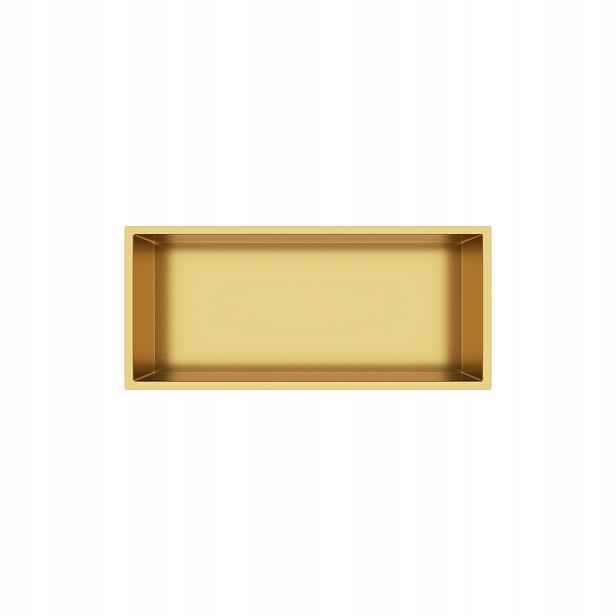 Koupelnová Polička 45x20x10 cm Zlatá Nerezová Wall-box One Balneo