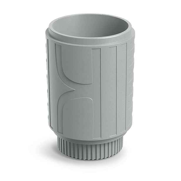 Prosperplast Plastový květináč FOLKAS ROUNDOS MIDL 40 cm betonově šedý