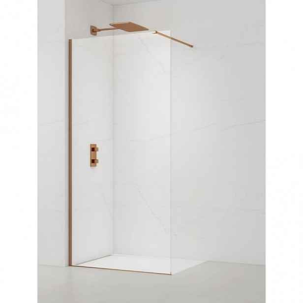 Sprchová zástěna SAT Walk-in 130 cm broušený rose gold SATBWI130PRRG
