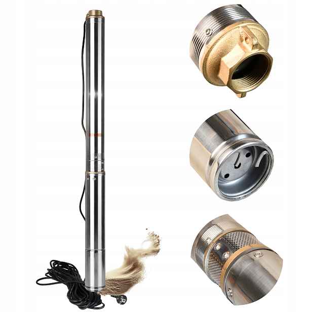 Ponorné Čerpadlo 3 Zen 2/12 Pro Vodu Ze Studny 70 L/min 370 W Výkonné Proti Písku