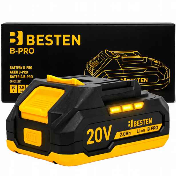Akumulátor Baterie Besten B-pro Lithium-iontový systém 20 V 2.0 Ah Li-Ion