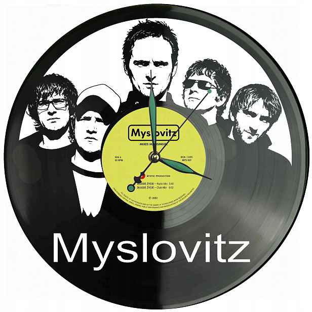 Myslovitz Vinylové Nástěnné Hodiny Vinylová Deska Dárek Památka Dárek