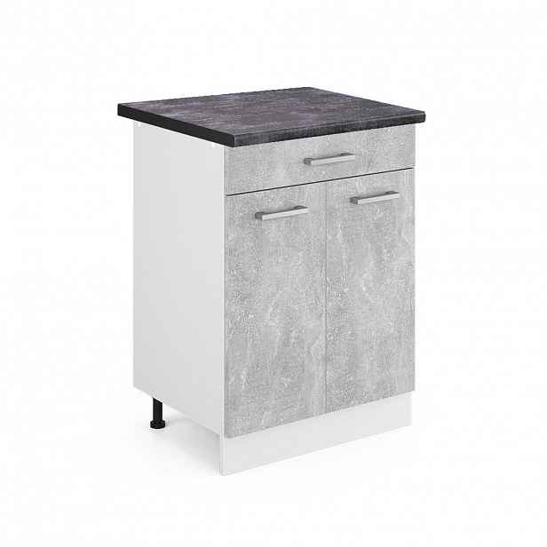 Vicco SPODNÍ SKŘÍŇKA KUCHYŇSKÉ LINKY R-Line Beton 60 cm se zásuvkou, PD Antracit