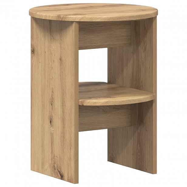 vidaXL Boční skříňka Řemeslný Dub Ø40 x 50 cm Dřevěný materiál
