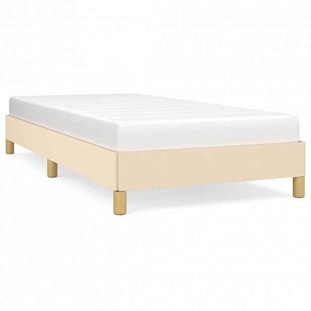 vidaXL Rám postele bez matrací krémově 80x200 cm textil