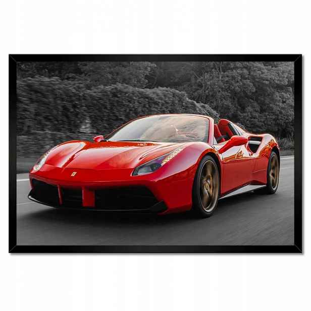 Plakáty v rámu 60x40 Červené Ferrari Fura