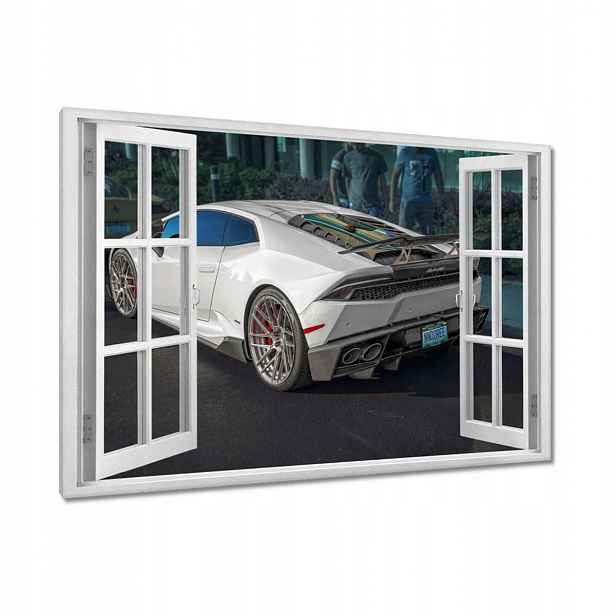 Obrazy 90x60 Bílé sportovní auto