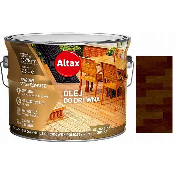Altax olej na dřevo pro nábytek a terasy 2,5L Anglický palisandr