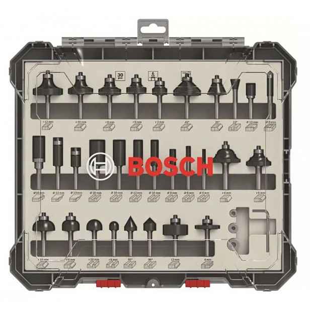Bosch - 30dílná sada frézovacích bitů 2607017474