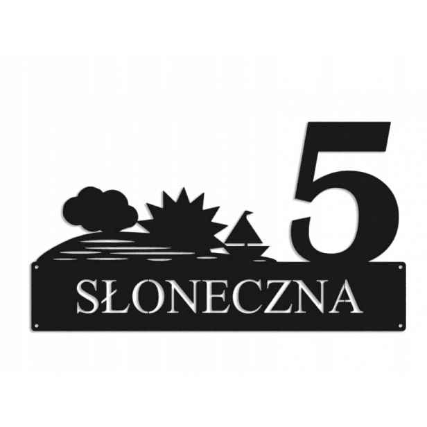 Číslo Na Dům 48cm Tabule Adresa Ocel 2mm ul. Sluneční