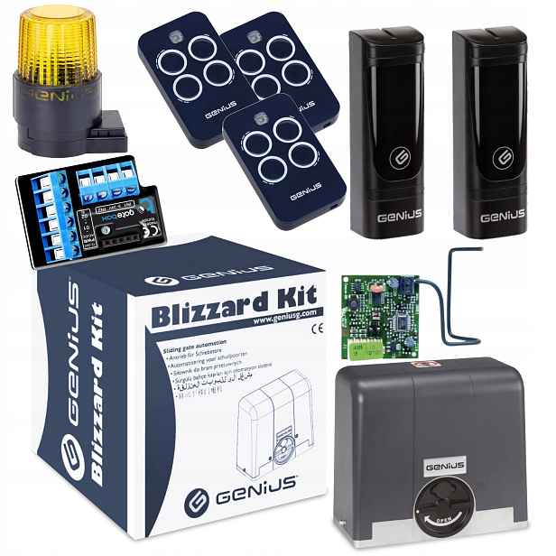 Genius BLIZZARD500+ Modul WiFi Lampa+ Pilot 3ks pohon posuvné brány