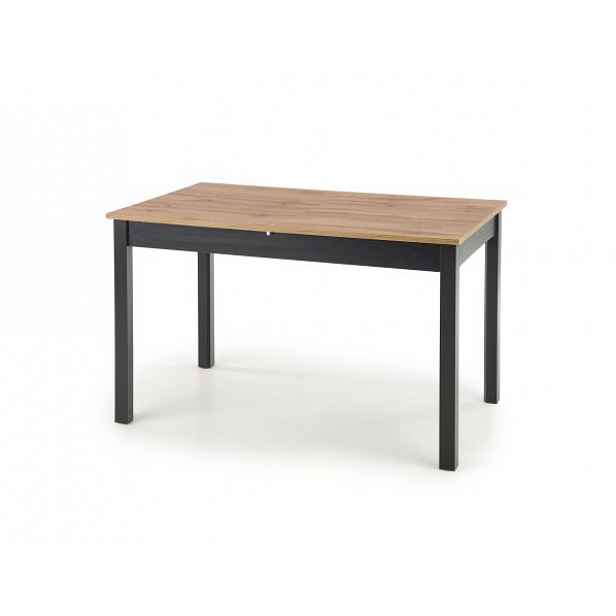 Rozkládací jídelní stůl GREG dub wotan / černá Halmar, 124 - 168 cm