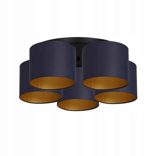 Stropní svítidlo Arden 5xE27 15W černá/granátová/zlatá Luminex