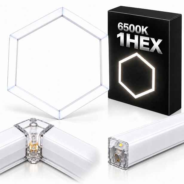Stropní Svítidlo Led jednoduchý bílý HEX1 42W 92x79 Cm 6500K auto detailing