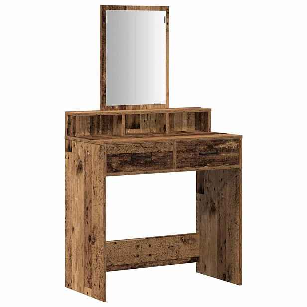 vidaXL Kosmetický stůl Staré dřevo 79 x 41 x 140 cm Kompozitní dřevo