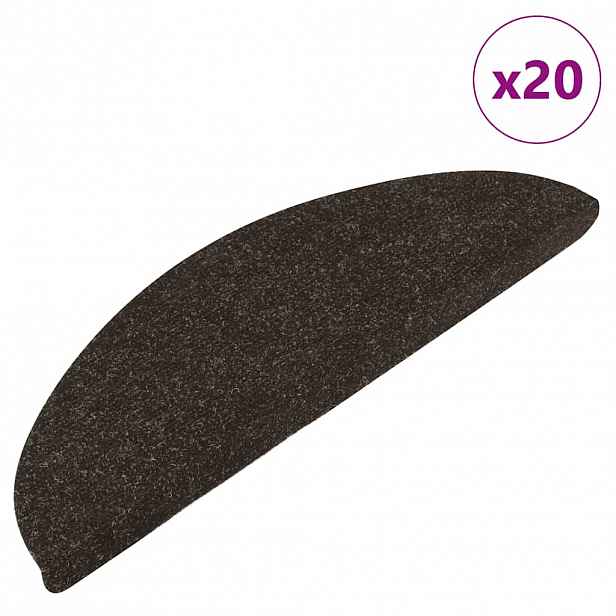 vidaXL Samolepicí rohože na schody 20 ks Antracit 56x17x3 cm