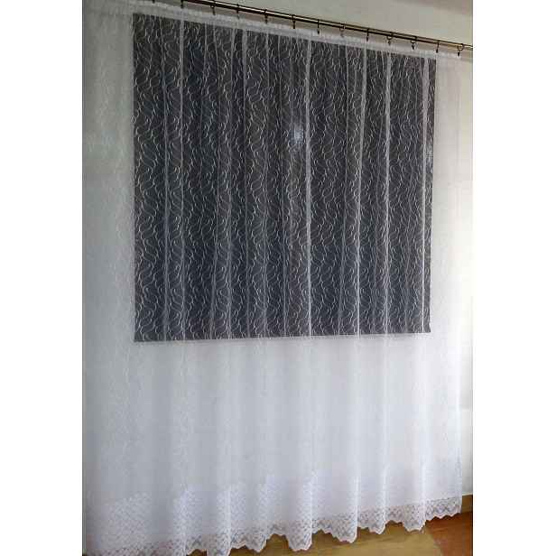 Mg Záclona 619/101 Bílá 350X250 cm Hotová Obšitá Bt