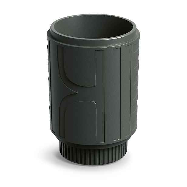 Prosperplast Plastový květináč FOLKAS ROUNDOS MIDL 40 cm tmavě šedý