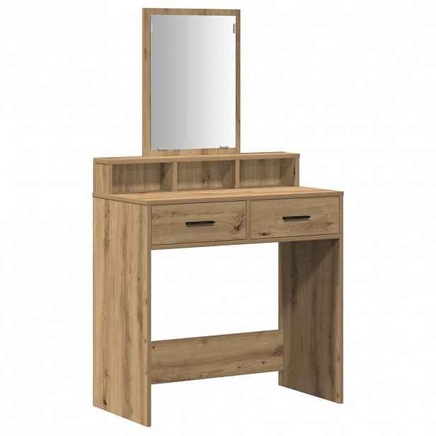 vidaXL Kosmetický stůl Artisanový dub 79 x 41 x 140 cm