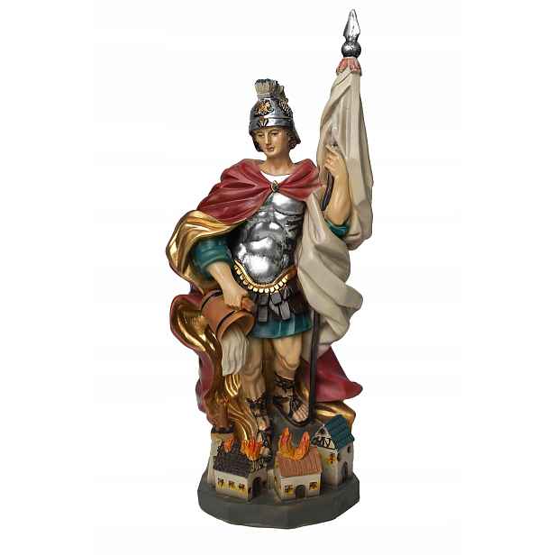 Barevná figurka sv. Floriána Hasič – Patron Hasičů A Kominíků – 102 cm
