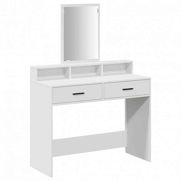 vidaXL Kosmetický stůl Bílá 100 x 41 x 140 cm Kompozitní dřevo