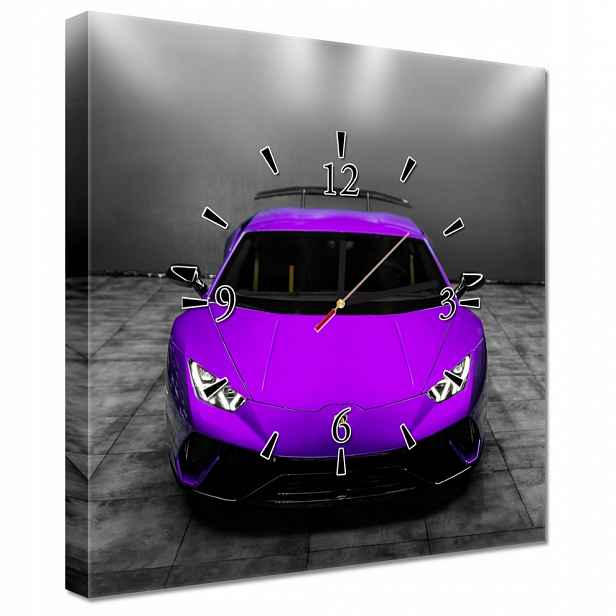 Nástěnné hodiny 40x40 Sportovní Auto