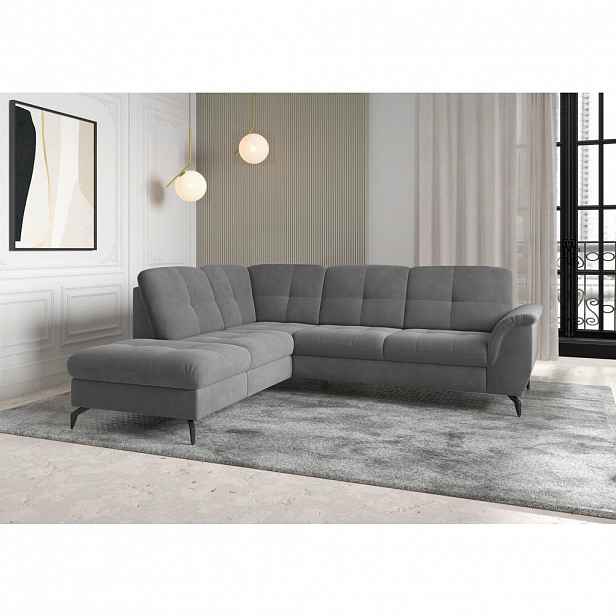 Sit & More ROHOVÁ SEDAČKA, textil, šedá