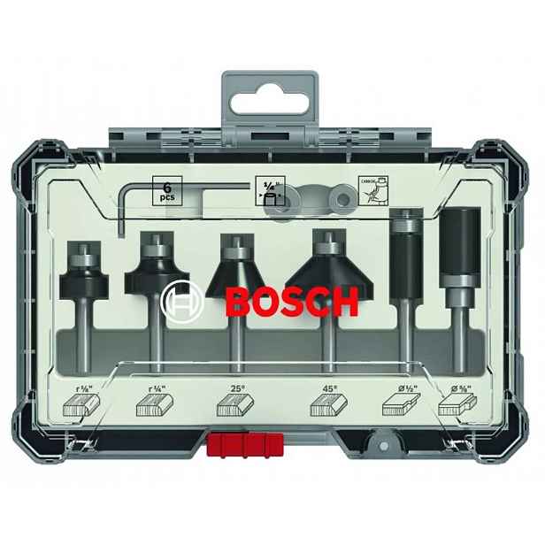 Bosch - 6dílná sada frézovacích bitů 2607017470
