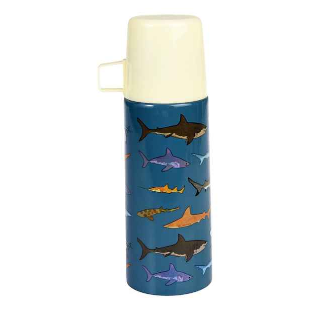 Modrá dětská termoska 350 ml Sharks – Rex London