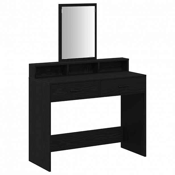 vidaXL Kosmetický stůl Černý dub 100 x 41 x 140 cm Kompozitní dřevo