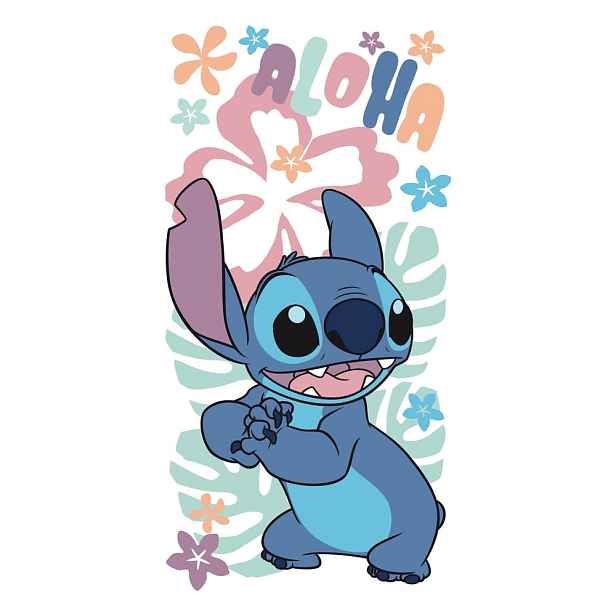 Bavlněná dětská osuška 70x140 cm Lilo and Stitch "Hawaiian Harmony" – Jerry Fabrics