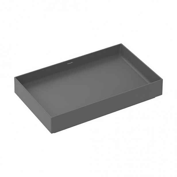 Hansgrohe Xuniva Evo E umyvadlo 65x40 cm břidlicová matná šedá mat bez otvoru pro baterii, bez přepadu 60326760