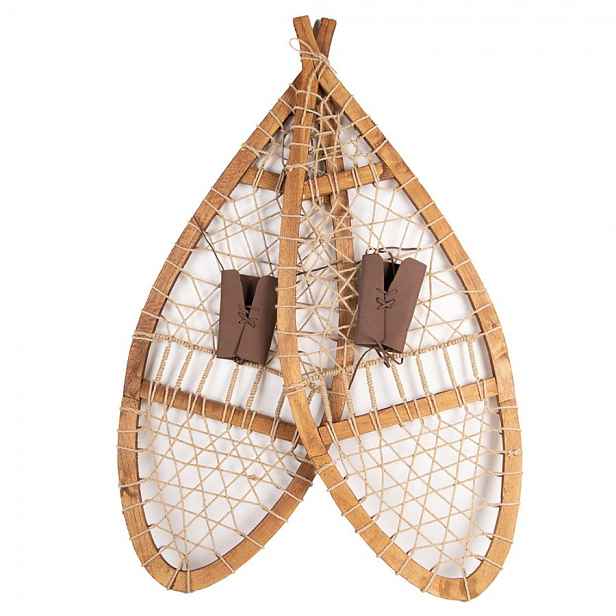 Hnědá antik dekorace sněžnice Snowshoes Vintage - 106*39*8 cm Clayre & Eef