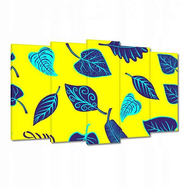 Obrazy 100x60 Modré listy Listy