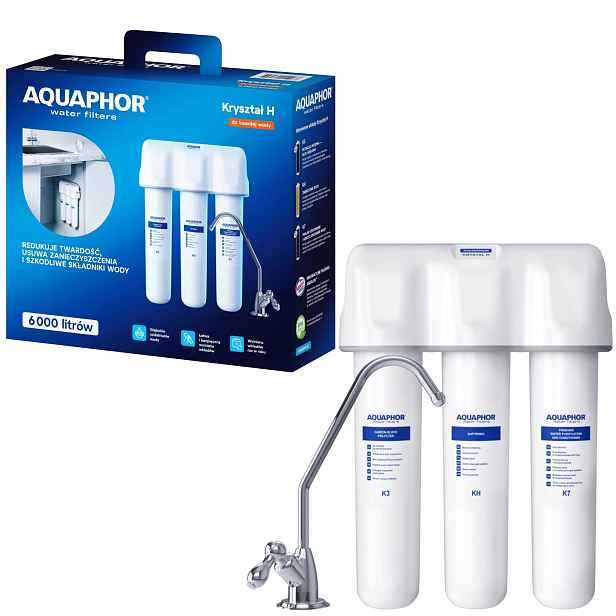 Poddřezový filtr na vodu Aquaphor Křišťál H s vložkami K5 Kh K7