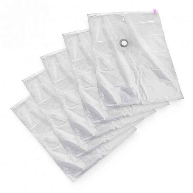 Sada 5 vakuových úložných obalů na oblečení Compactor Large Vacuum Bags