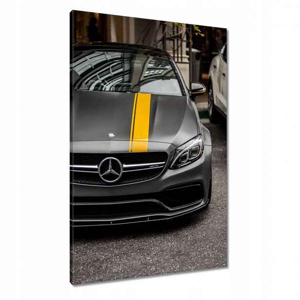 Obrazy 60x90 Mercedes Amg Žlutý proužek