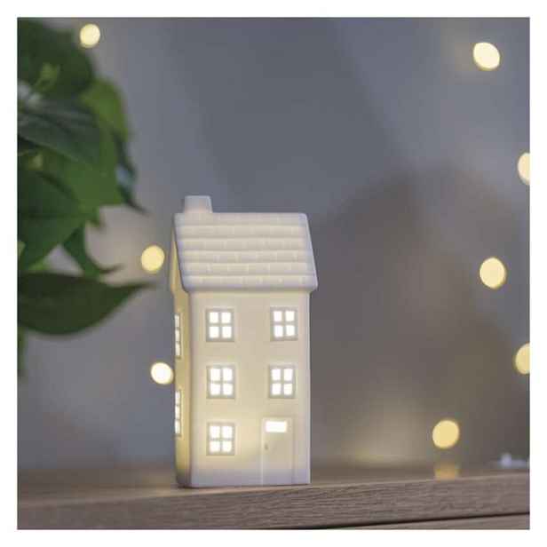EMOS Vánoční světelná LED dekorace House 16 cm bílá