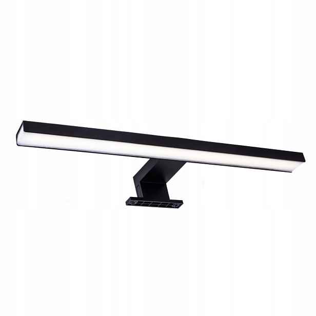 Koupelnová nástěnná lampa nad zrcadlo Led 8W neutrální černá 40 cm IP44 Polux