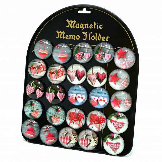 Magnet Na Ledničku Srdce Valentýna Sada 24KS