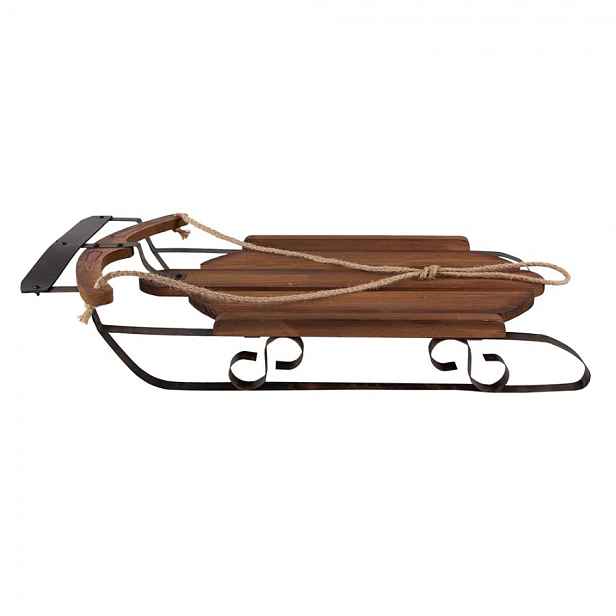 Veliké dřevěno-kovové sáně Sledge Vintage - 71*39*14 cm Clayre & Eef