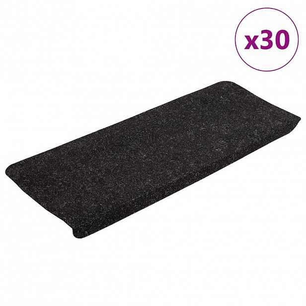 vidaXL Samolepicí rohože na schody 30 ks Antracit 65x24,5x3,5 cm
