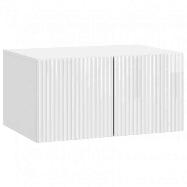 vidaXL Nástěnná TV skříň 59,5 x 41 x 30 cm Bílá s vysokým leskem